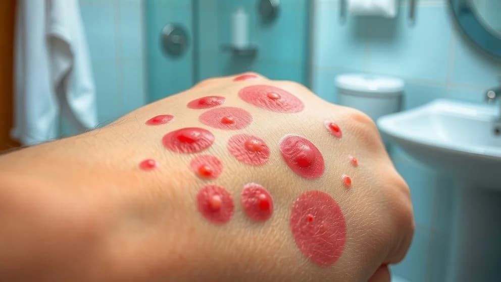 Röda prickar på huden som kliar